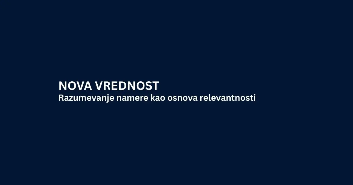 Razumevanje namere kao osnova relevantnosti